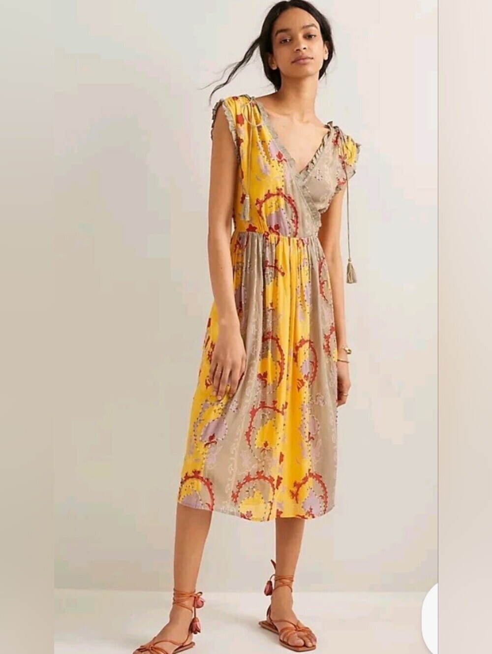 Anthropologie Let Me Be Beaded Maxi Dress *Large